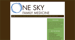 Desktop Screenshot of oneskyfamilymedicine.com